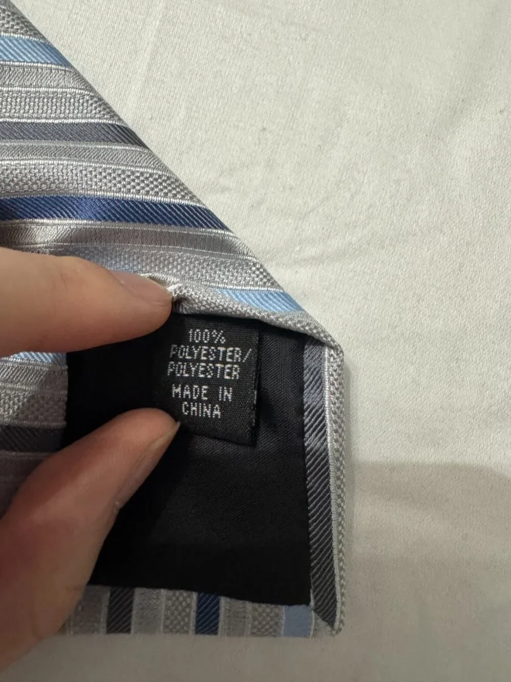 Calvin Klein Grey Striped Tie Boys